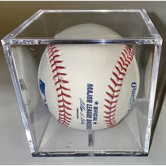 Official Rawlings MLB Baseball Signed By Nate Schierholtz In Clear Display Case - Picture 3 of 6
